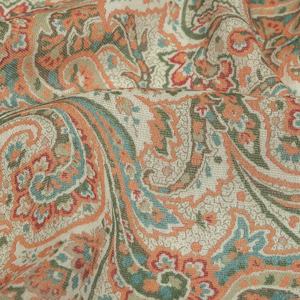 Cotton Gauze - Pink Jacobean Paisley - Mood Exclusive Hypnotize Me Print