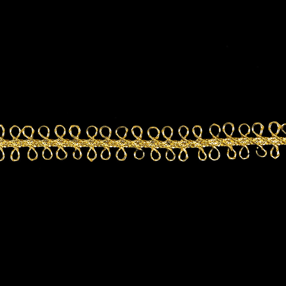 Metallic Gold Loopy Braided Trim - 0.5"
