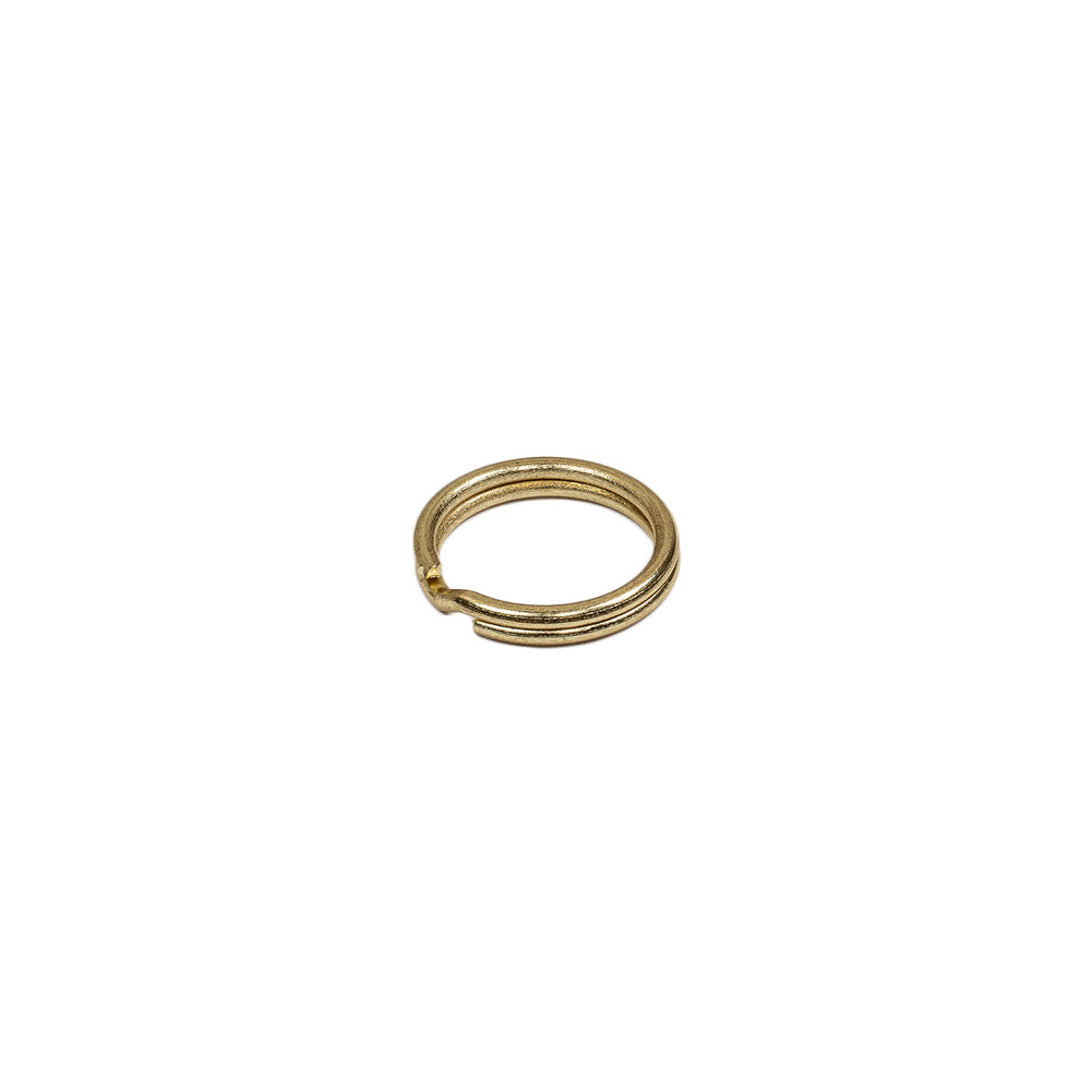 Gold Metal Split Keychain Ring - 0.375"