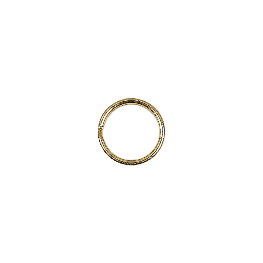 Gold Metal Split Keychain Ring - 0.375"