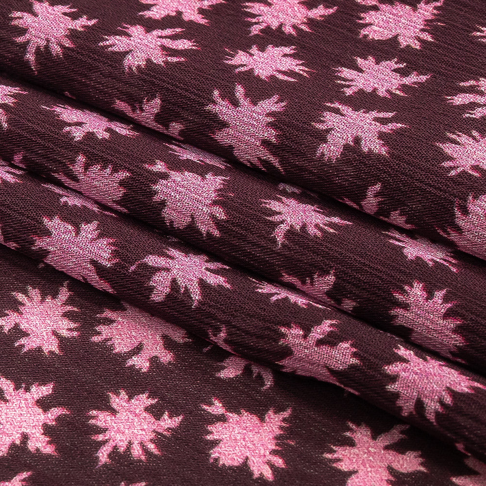 Mood Exclusive Purple Fine Fireworks Crinkled Polyester Georgette