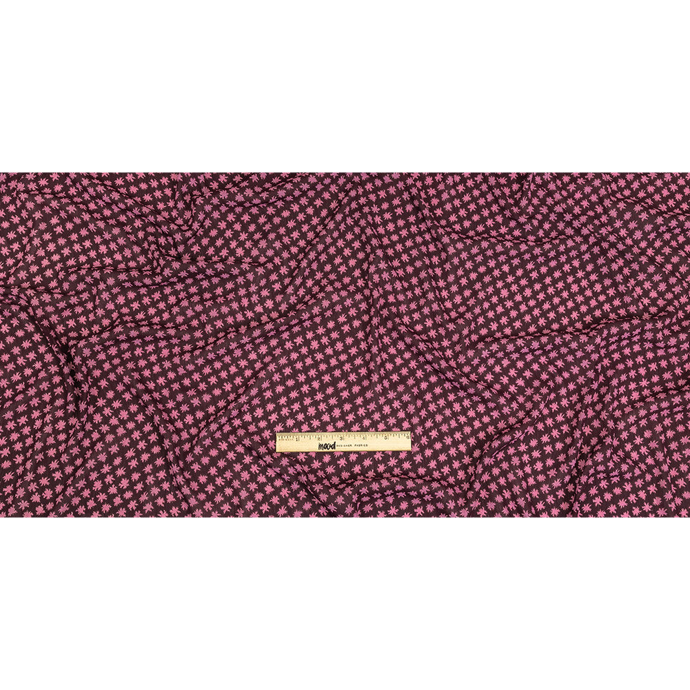 Mood Exclusive Purple Fine Fireworks Crinkled Polyester Georgette