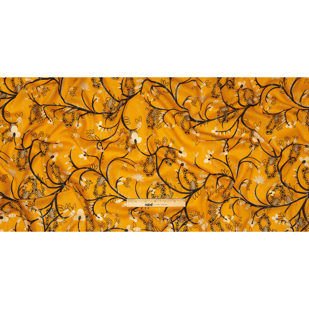 Mood Exclusive Artisan's Gold Amoeba Metallic Pinstriped Viscose Dobby