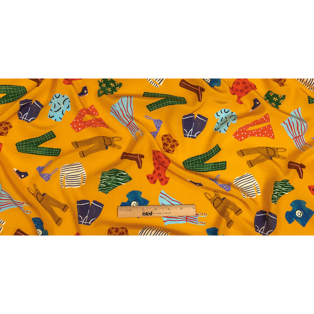 Mood Exclusive Yellow Laundry Day Viscose Poplin