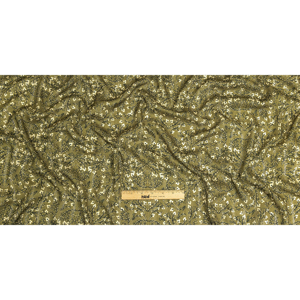 Mood Exclusive Stately Sprouts Metallic Pinstriped Viscose Dobby