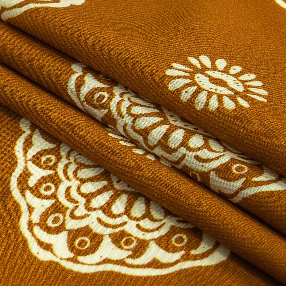 Mood Exclusive Caramel Watchful Gaze Viscose Woven