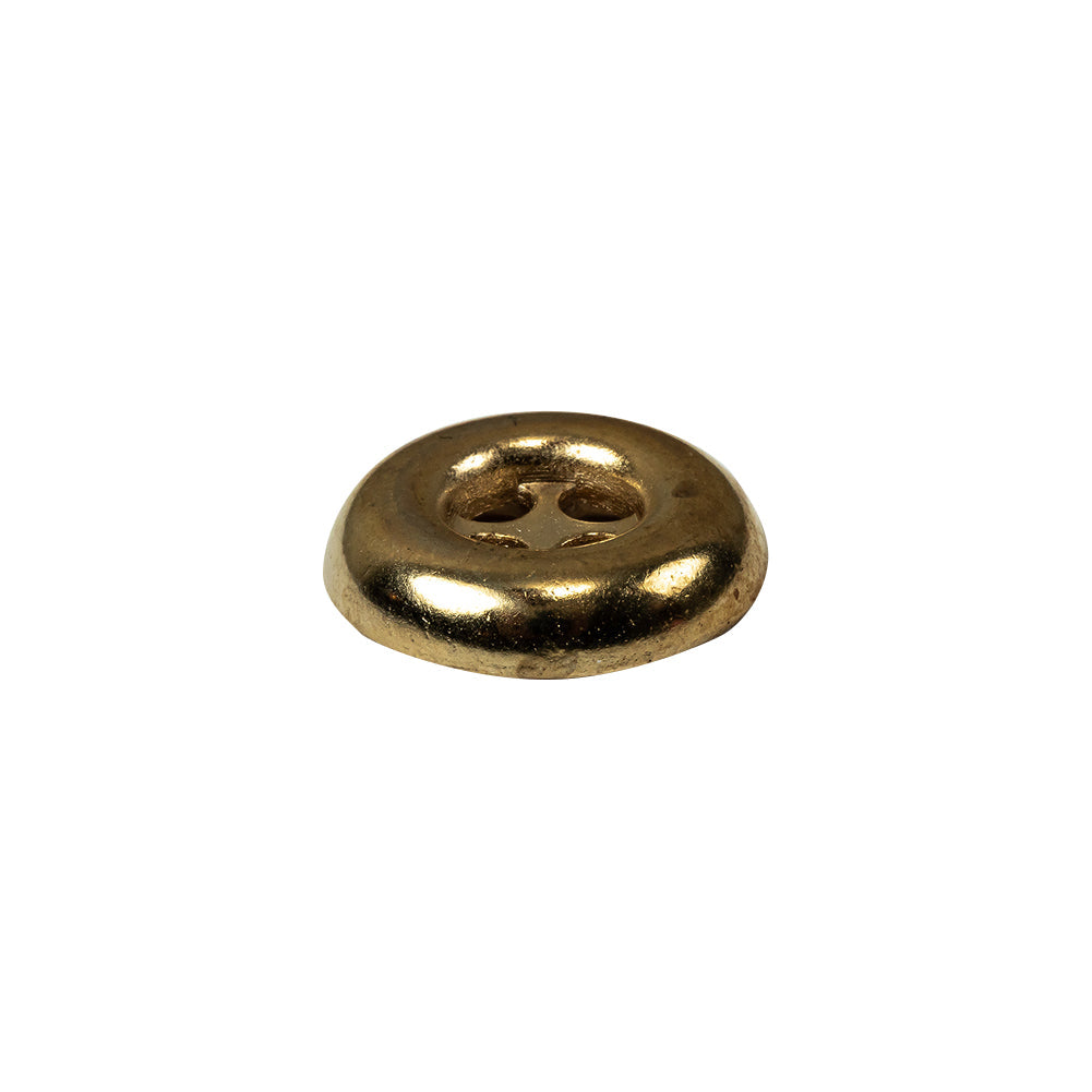 Italian Gold 4-Hole Deepwell Metal Button - 28L/18mm
