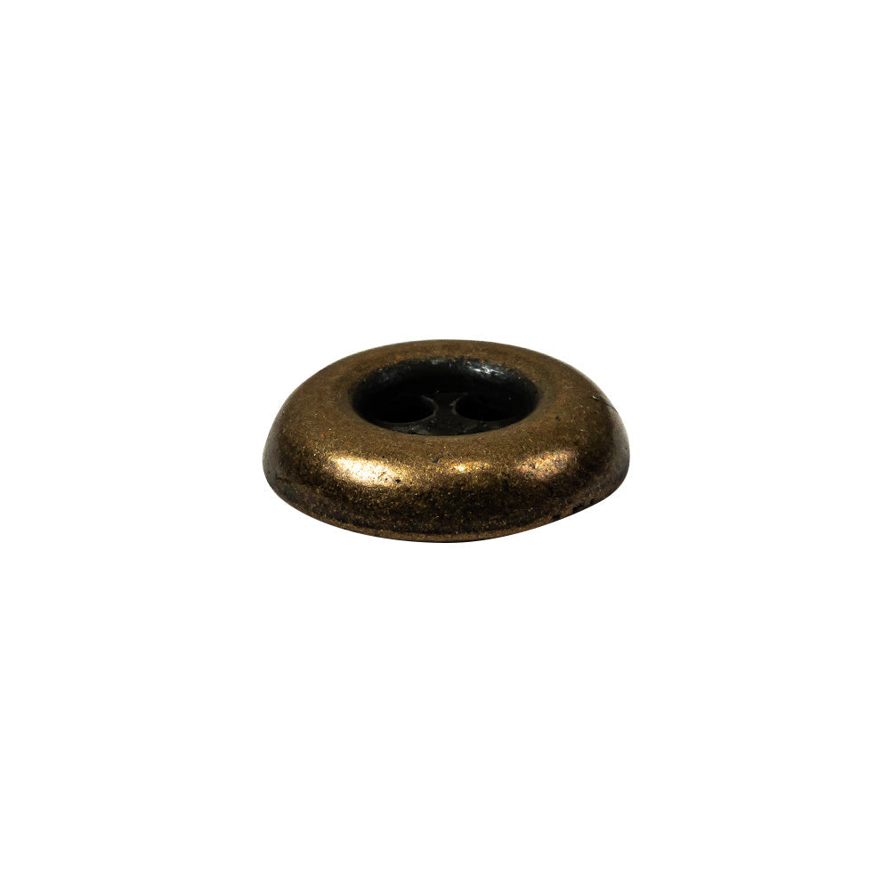 Italian Bronze 4-Hole Deepwell Metal Button - 28L/18mm