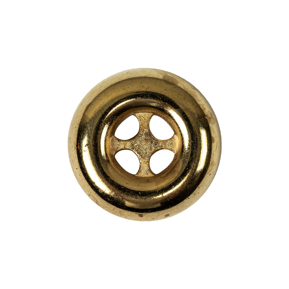 Italian Gold 4-Hole Deepwell Metal Button - 36L/23mm