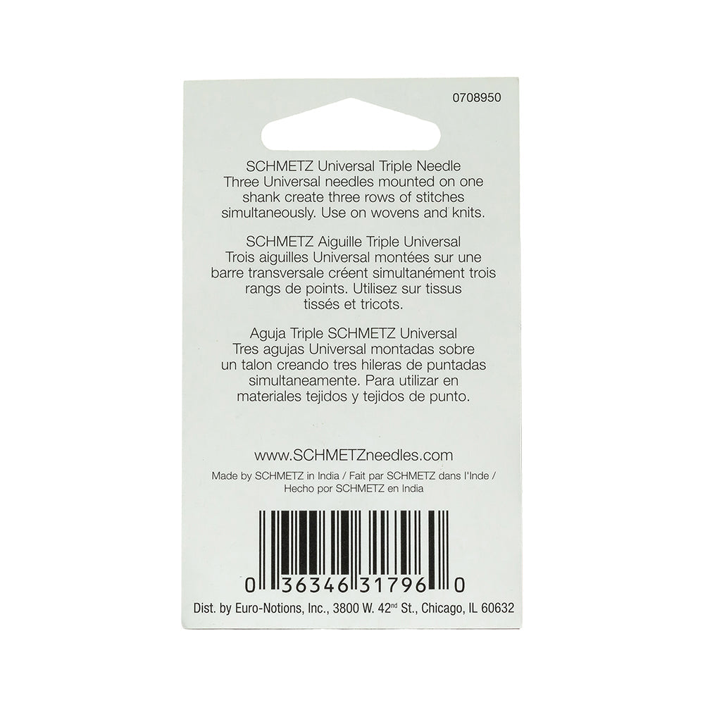 Schmetz Triple Machine Needle - 2.5/80 - 1 ct
