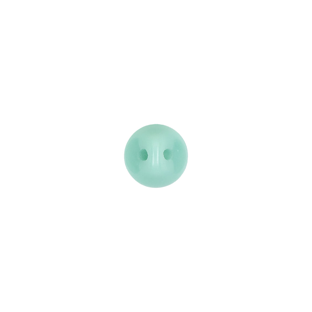 European Mint Self Back Glass Button - 12L/7.5mm
