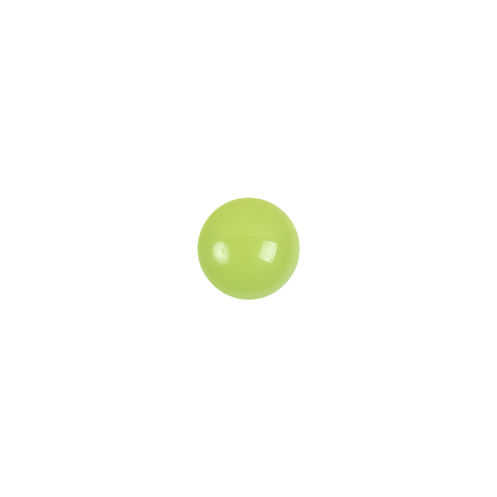 European Green Self Back Glass Button - 12L/7.5mm