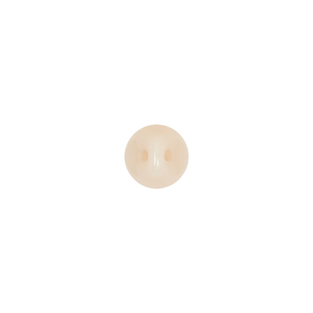 European Beige Half Domed Self Black Glass Button - 12L/7.5mm