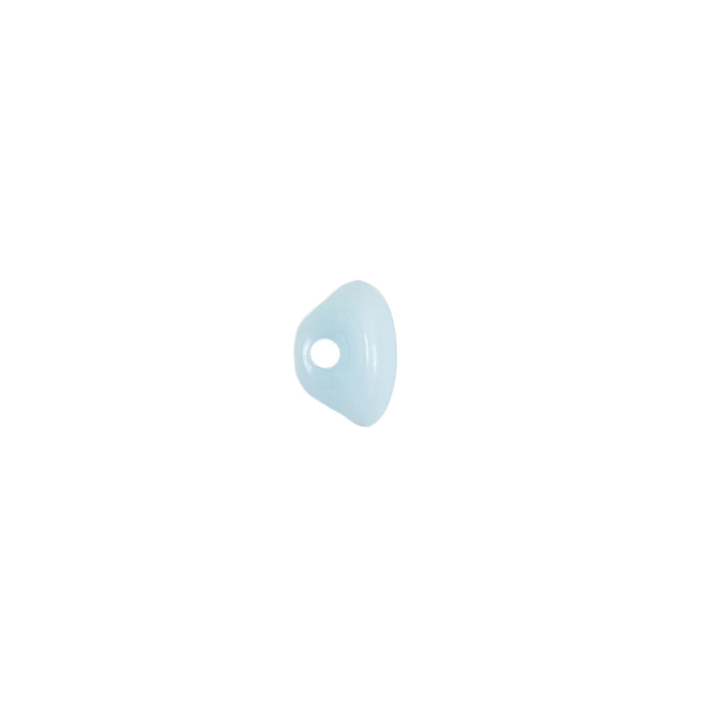 European Baby Blue Self Back Glass Button - 14L/9mm