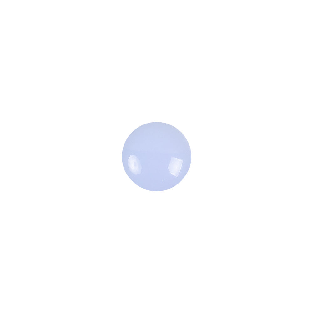 European Light Blue Self Back Glass Button - 14L/9mm