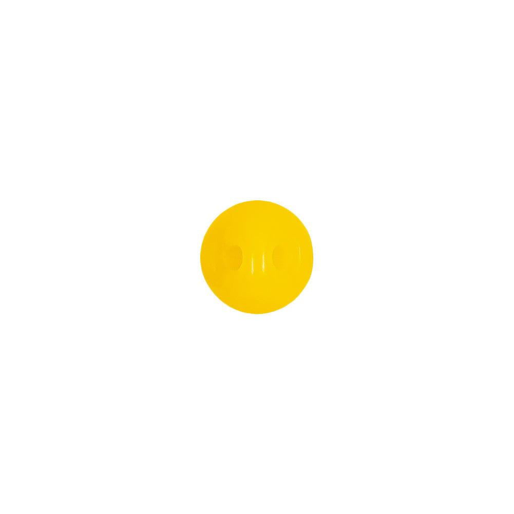 European Yellow Self Back Glass Button - 14L/9mm