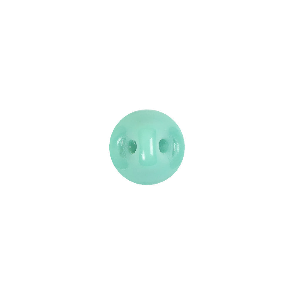 European Blue Green Self Back Glass Button - 16L/10mm