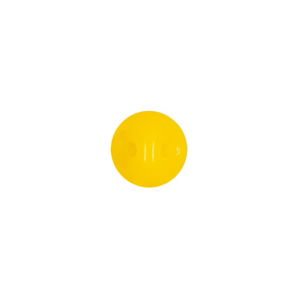 European Yellow Self Back Glass Button - 16L/10mm
