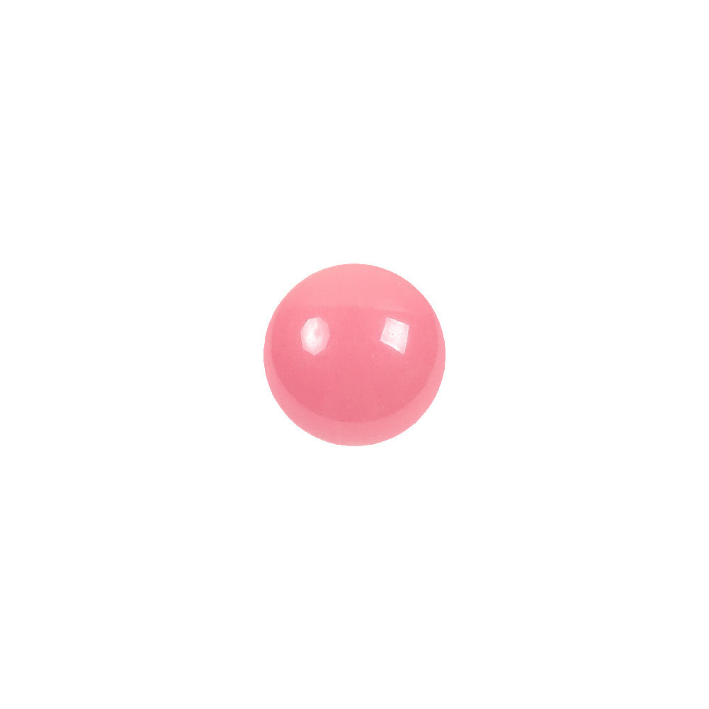 European Dark Pink Half Domed Self Back Glass Button - 16L/10mm