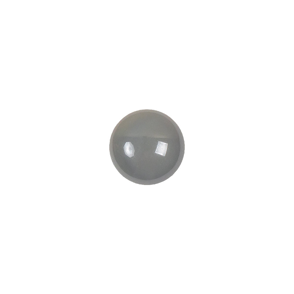 European Dark Gray Half Domed Self Back Glass Button - 16L/10mm