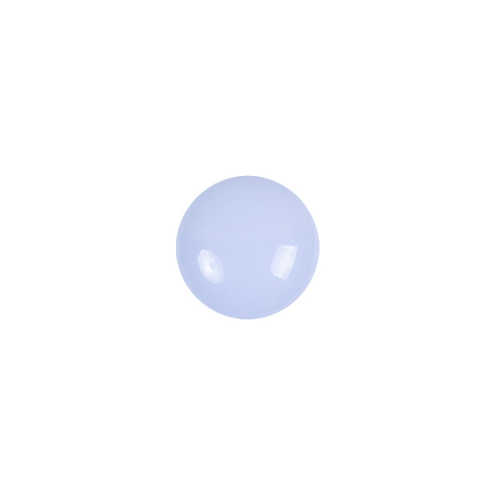 European Light Blue Self Back Glass Button - 18L/11.5mm