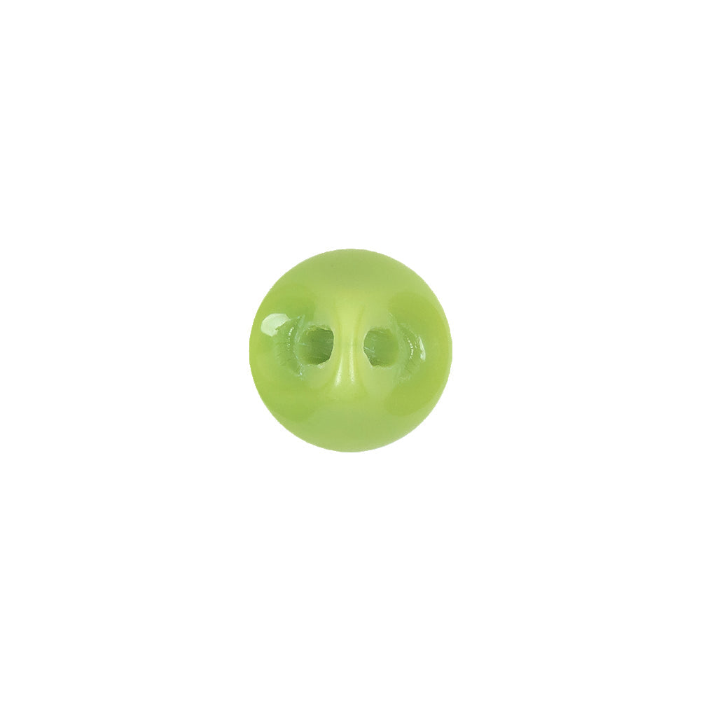 European Green Self Back Glass Button - 18L/11.5mm