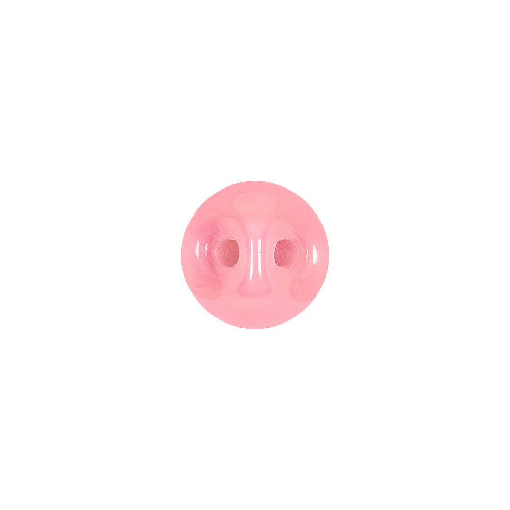 European Dark Pink Self Back Glass Button - 18L/11.5mm