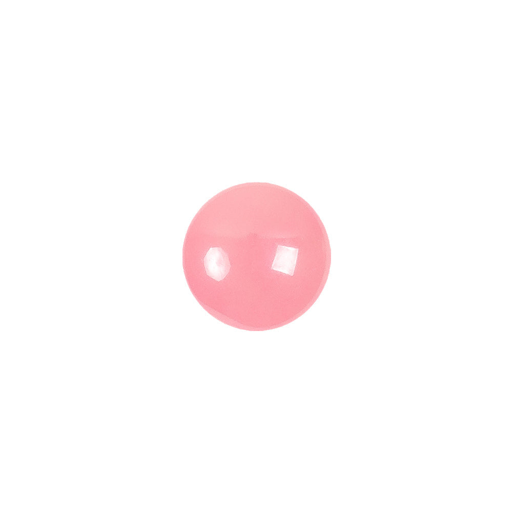 European Dark Pink Self Back Glass Button - 18L/11.5mm