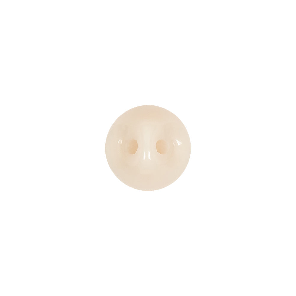 European Beige Self Back Glass Button - 18L/11.5mm