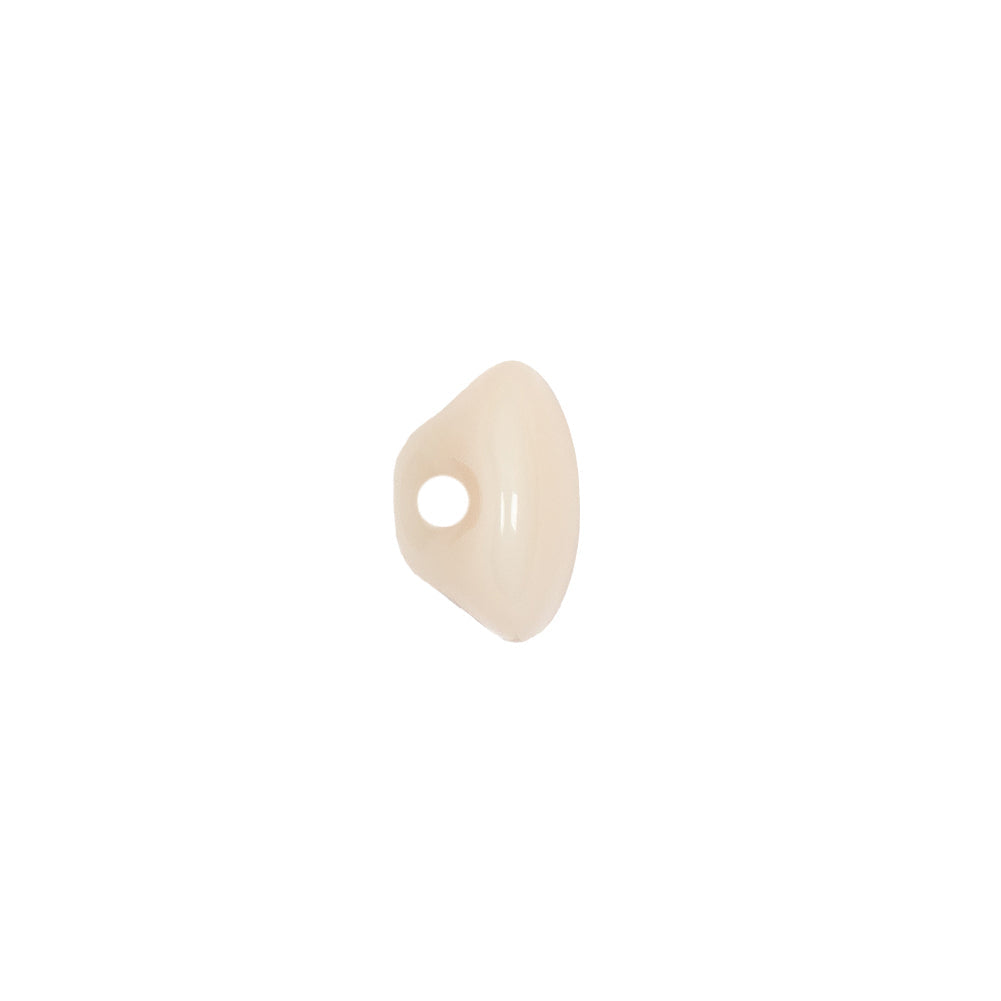 European Beige Self Back Glass Button - 18L/11.5mm