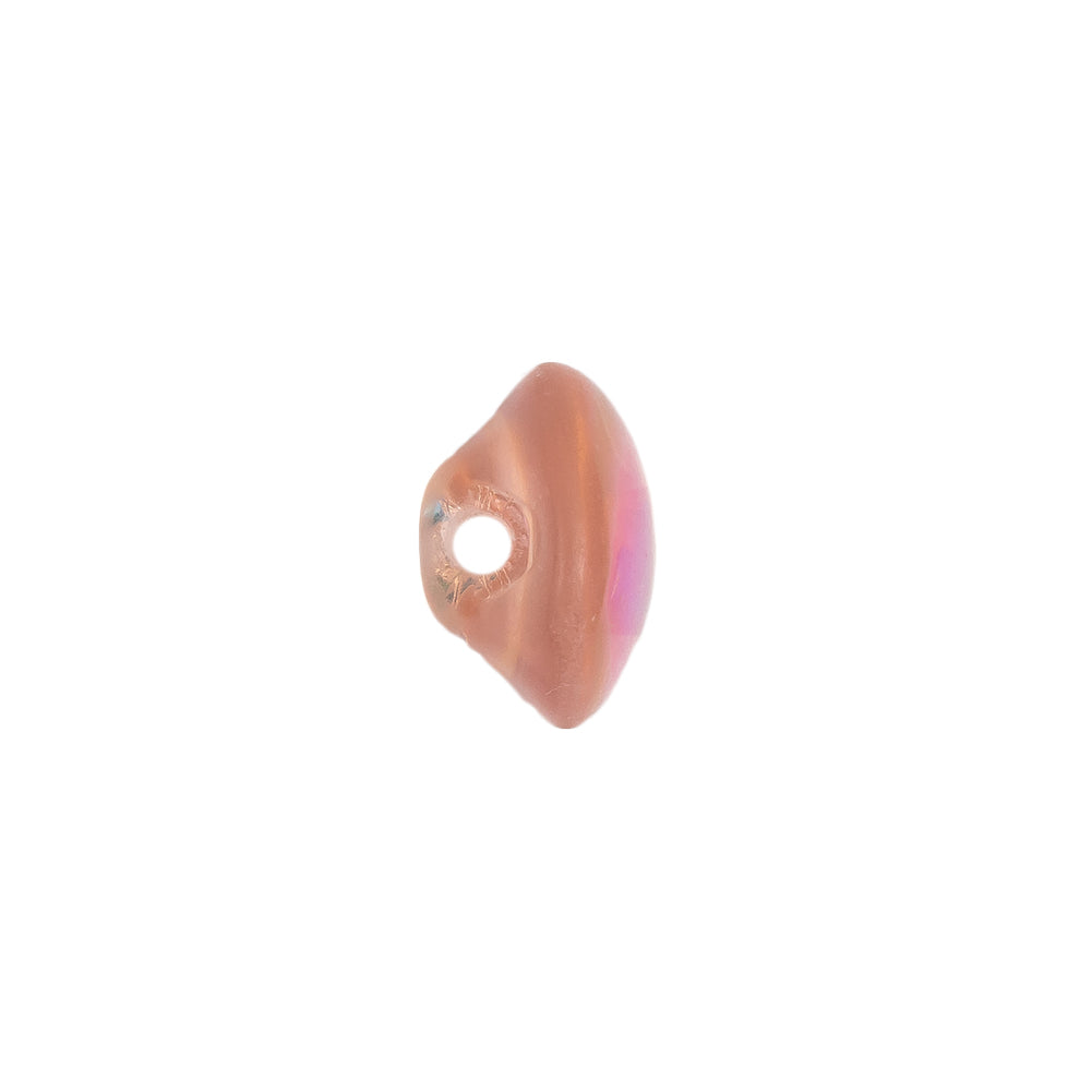 European AB Pink Self Back Glass Button - 20L/12.5mm