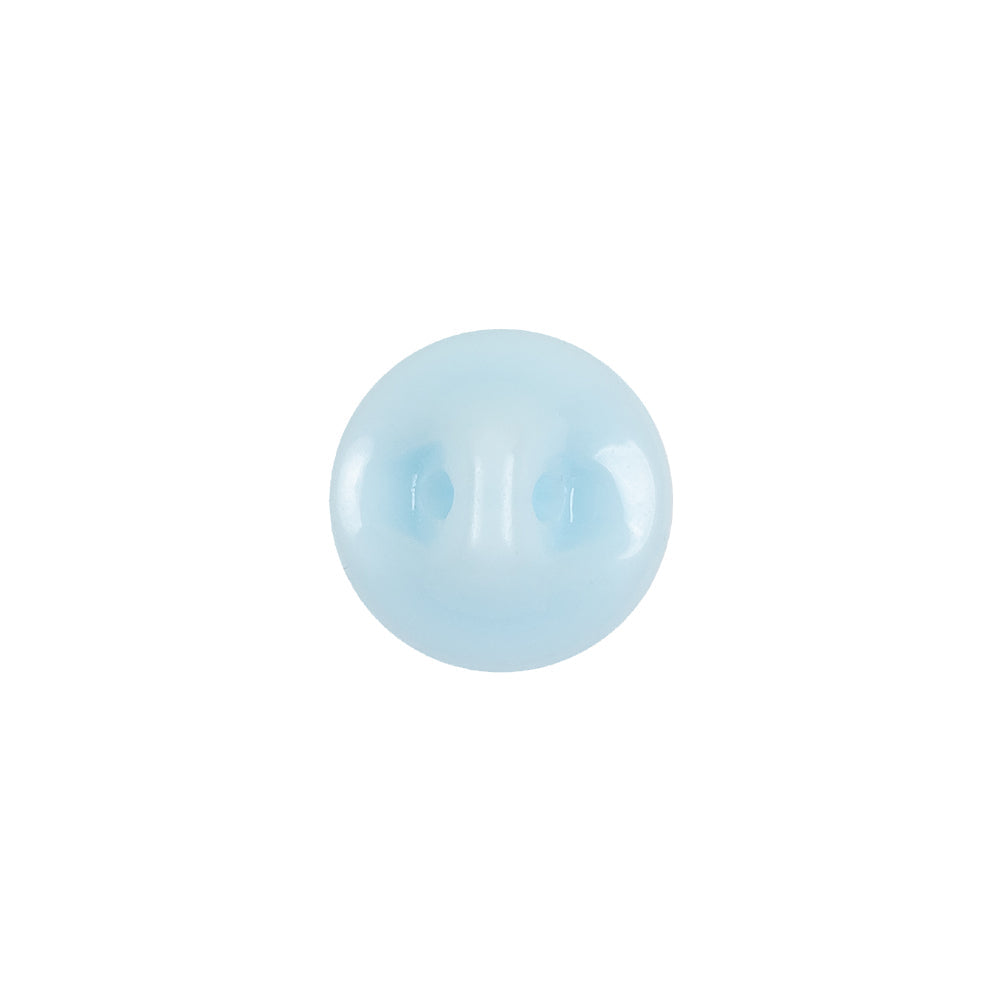 European Baby Blue Self Back Glass Button - 20L/12.5mm