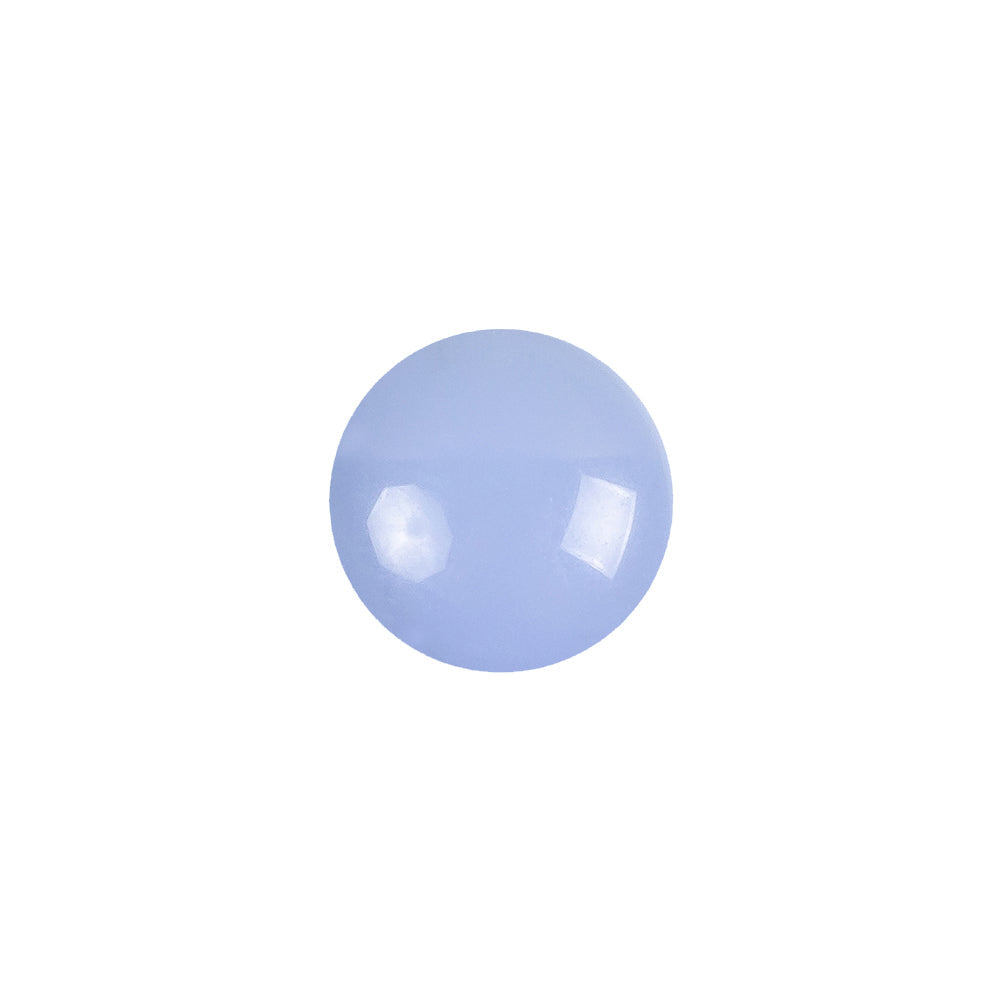 European Periwinkle Self Back Glass Button - 20L/12.5mm
