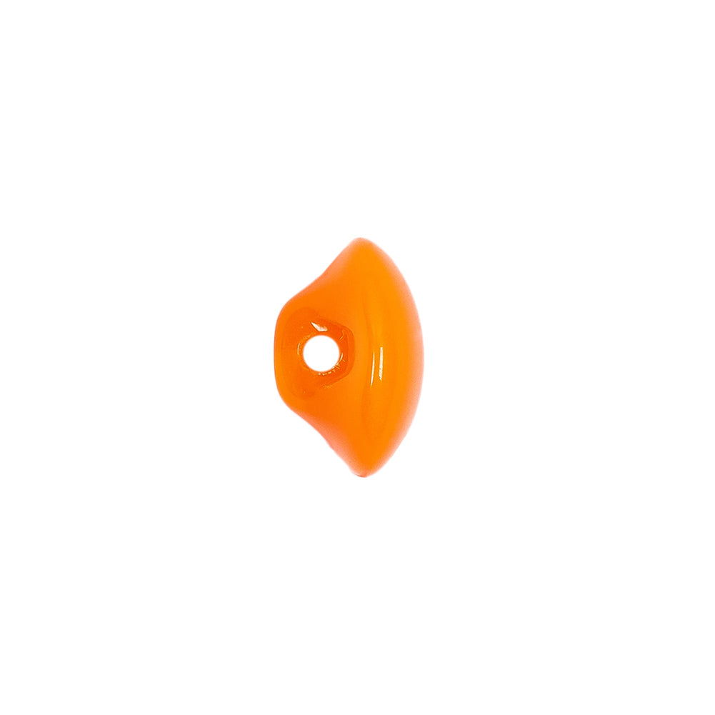 European Orange Half Domed Self Back Glass Button - 20L/12.5mm