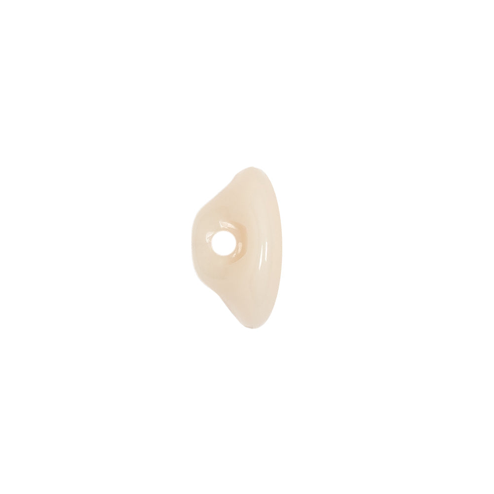 European Beige Half Domed Self Back Glass Button - 20L/12.5mm
