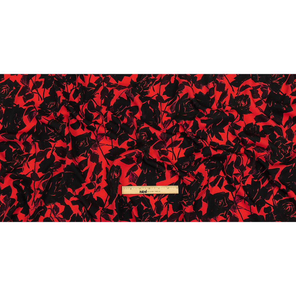 Mood Exclusive Fuchsia Painting the Roses Polyester Crepe