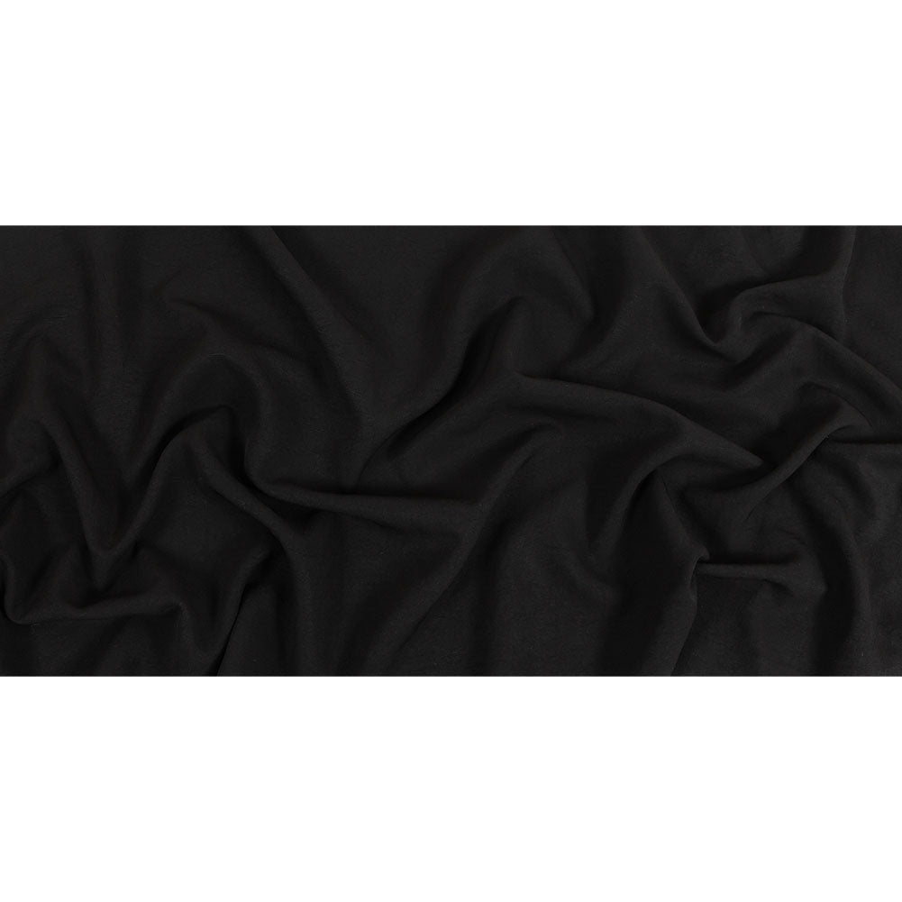 Black Wrinkled Look Stretch Polyester Woven