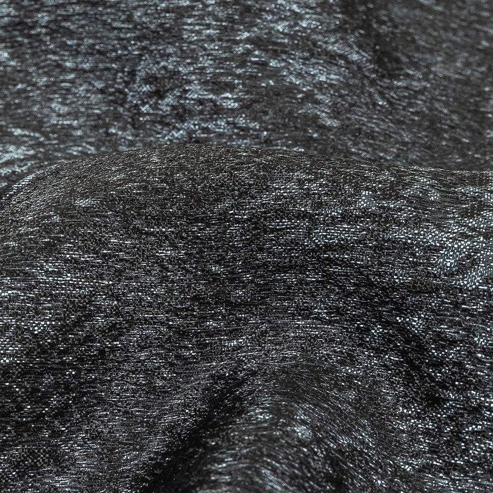 Pegasus Black and Slate Mottled Luxury Brocade