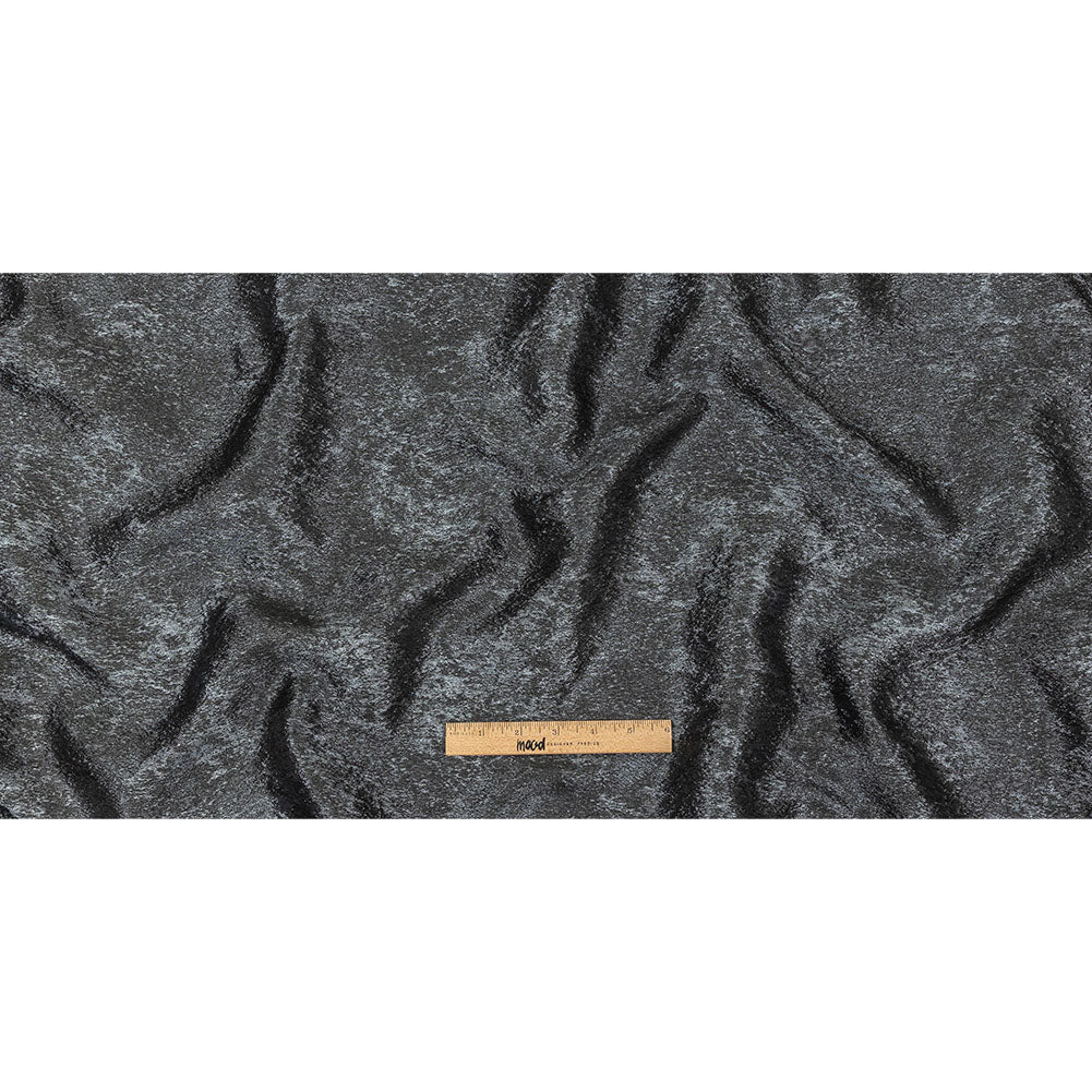 Pegasus Black and Slate Mottled Luxury Brocade