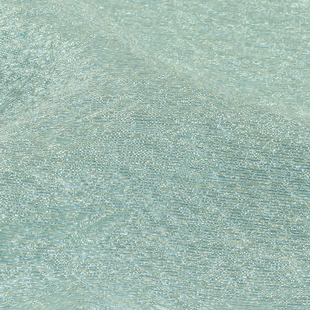 Ice Blue and White Mottled Luxury Brocade