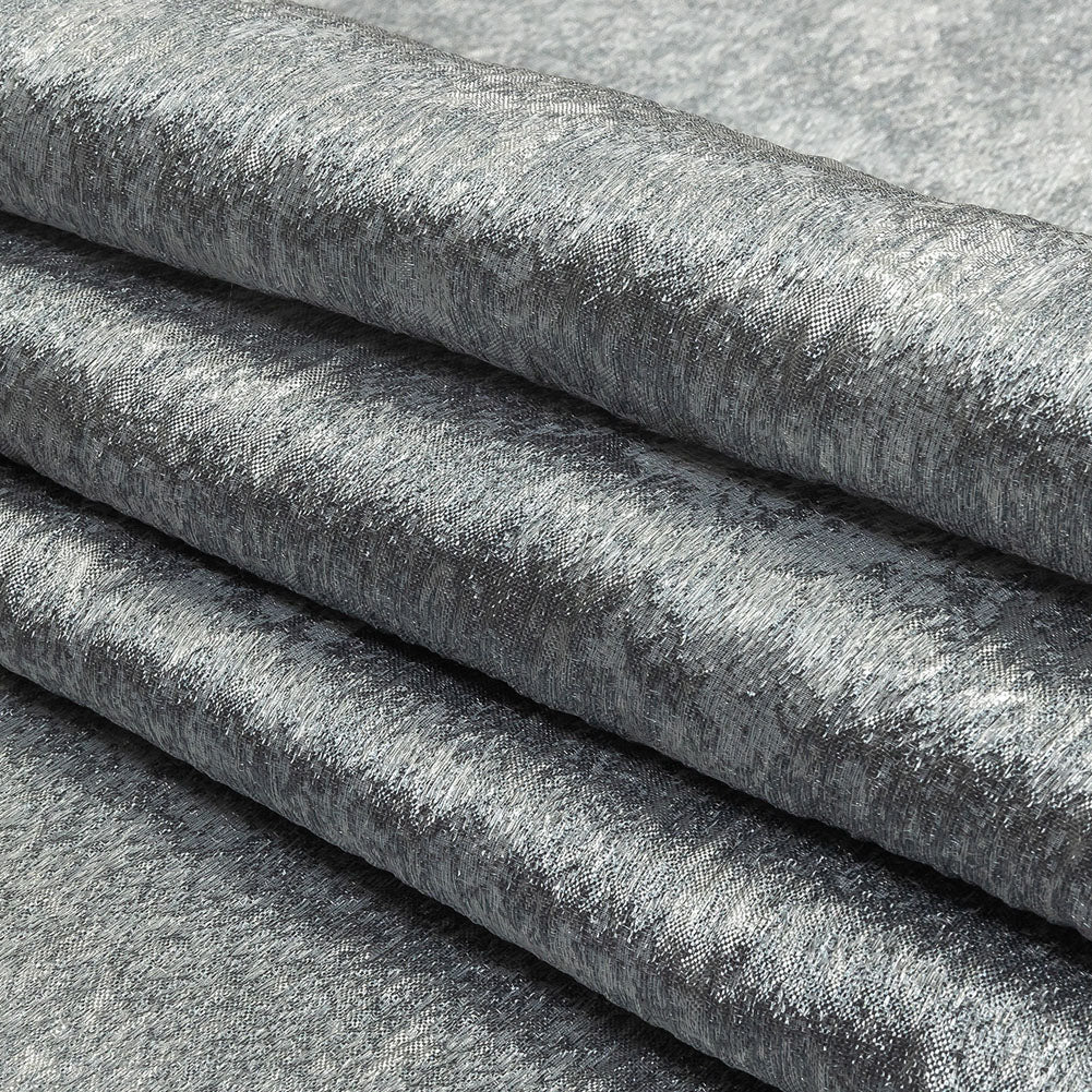 Pegasus Silver Mottled Luxury Brocade