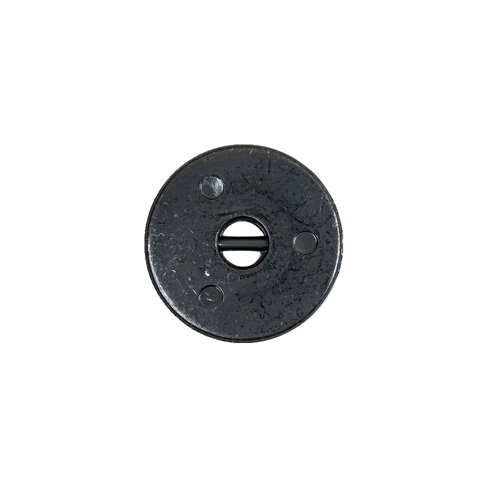 Pewter Textured Narrow Rim 2-Hole Metal Button - 25L/16mm