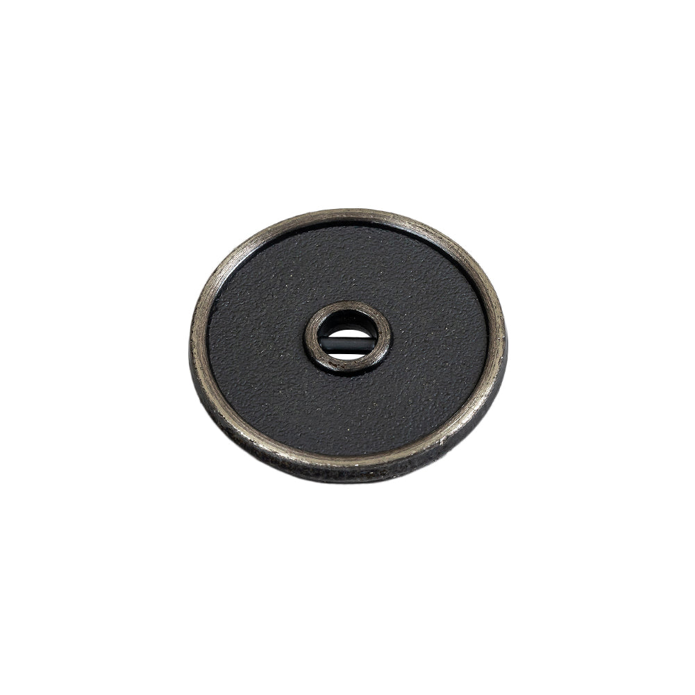 Pewter Textured Narrow Rim 2-Hole Metal Button - 32L/20mm
