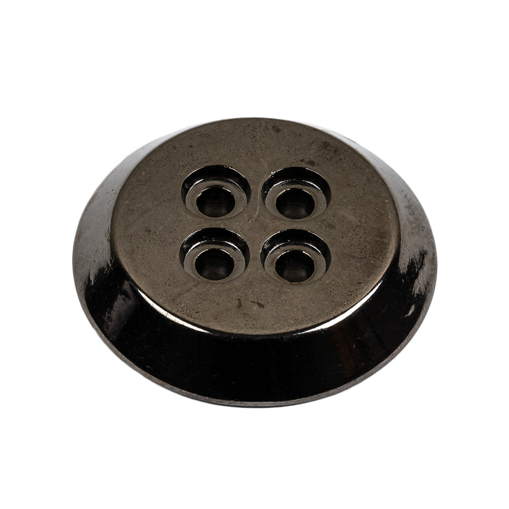 Gunmetal Truncated Cone 4 Hole Metal Button - 44L/28mm