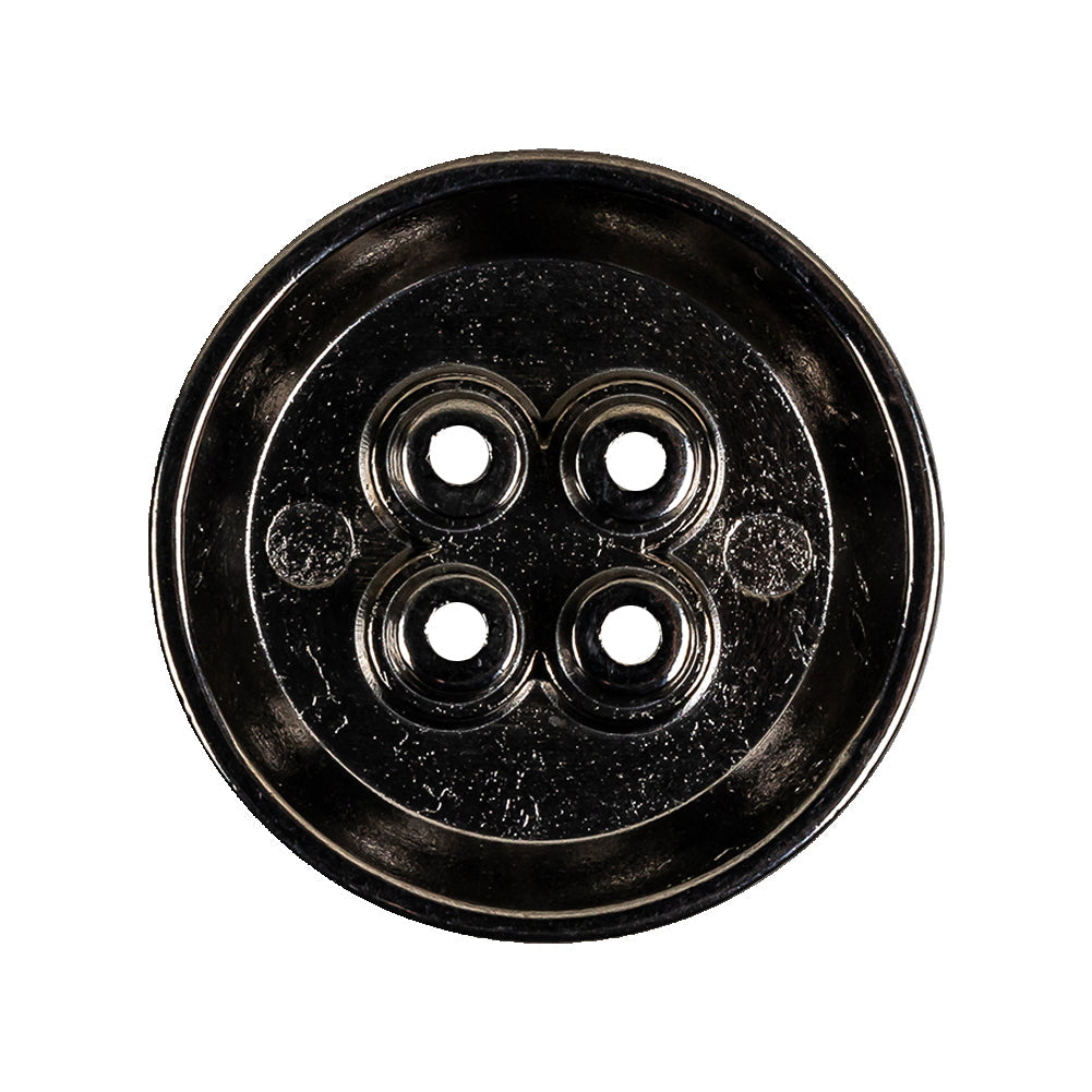 Gunmetal Truncated Cone 4 Hole Metal Button - 44L/28mm