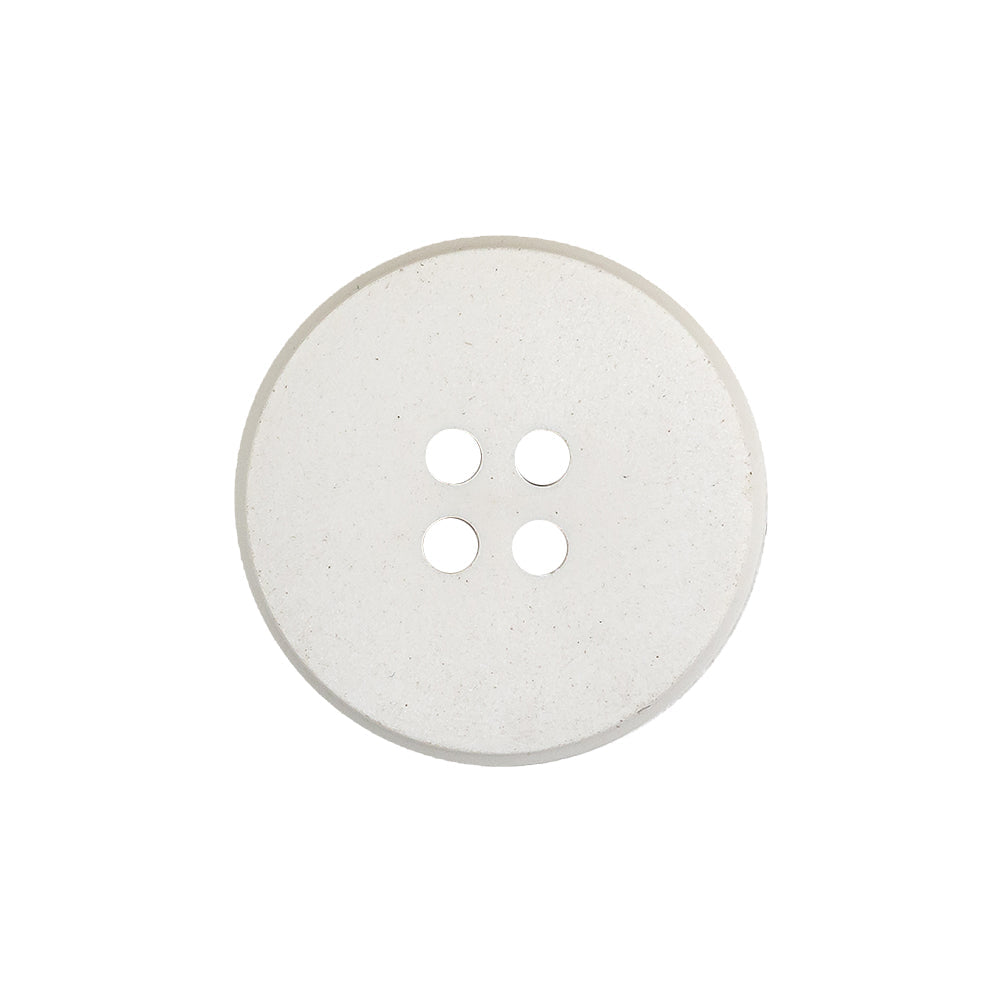 Off White Flat 4 Hole Plastic Button - 35L/22mm