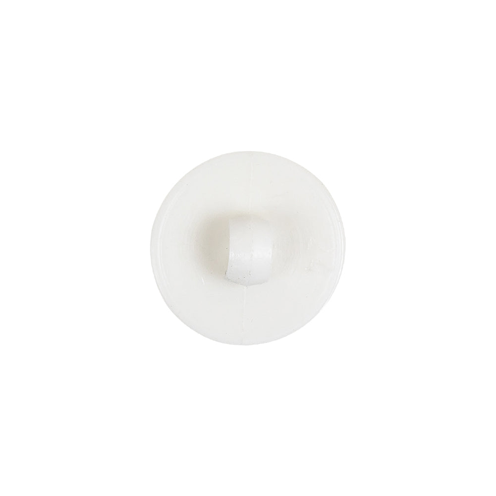 White Floral Embossed Shank Back Plastic Button - 24L/15mm