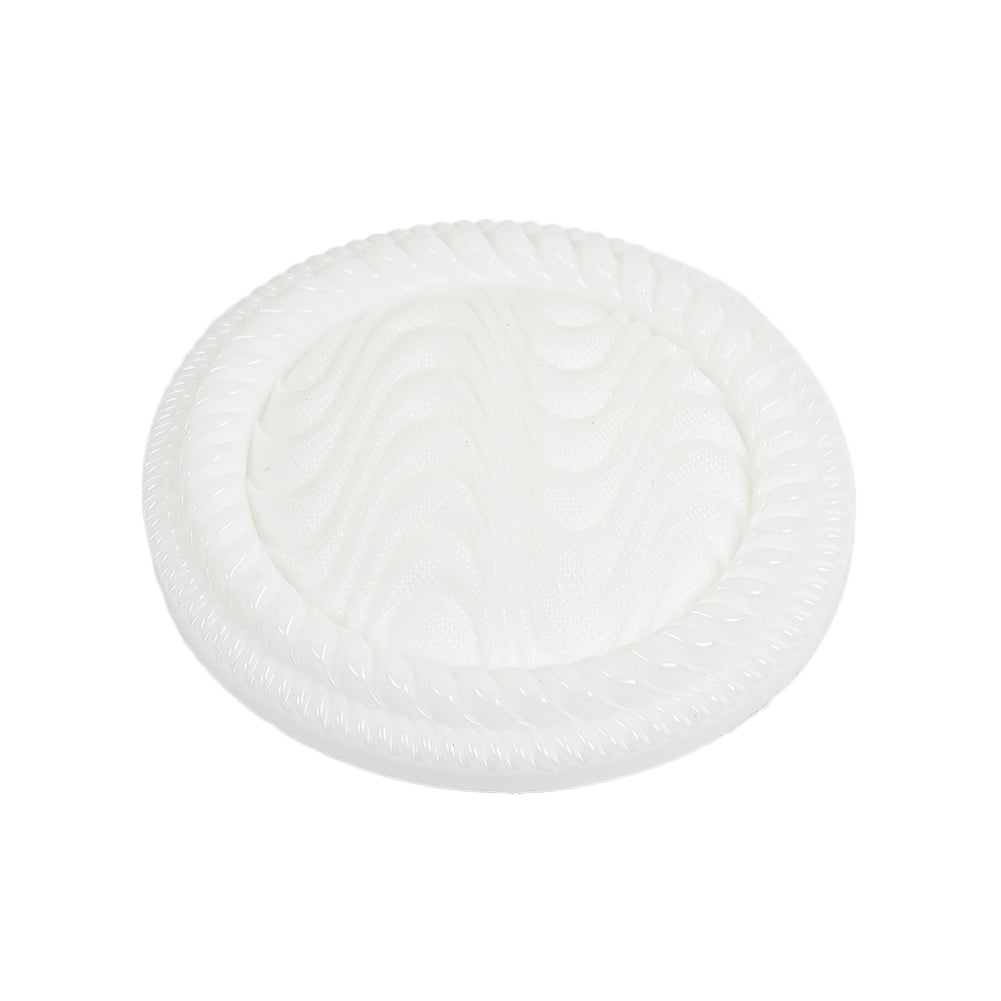 White Waves Rope Rim Shank Back Plastic Button - 44L/28mm