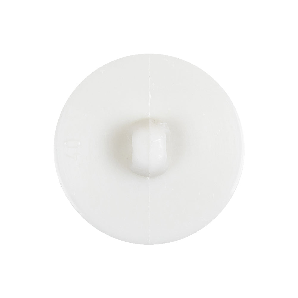 White Twisted Rim Conical Shank Back Plastic Button - 40L/25.5mm