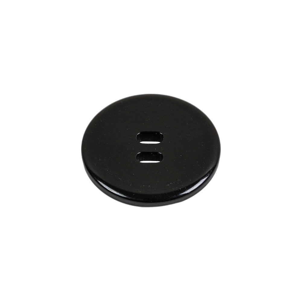 Black Oval Eye 2-Hole Plastic Saucer Button - 32L/20mm